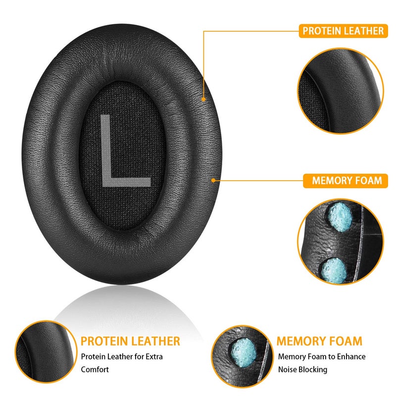 Jarmor Replacement Earpads for Bose 700, JARMOR Memory Foam Ear Cushion Cover for Bose Noise Cancelling Wireless Bluetooth Headphones 700, NC700 ONLY (Black) - Image 3